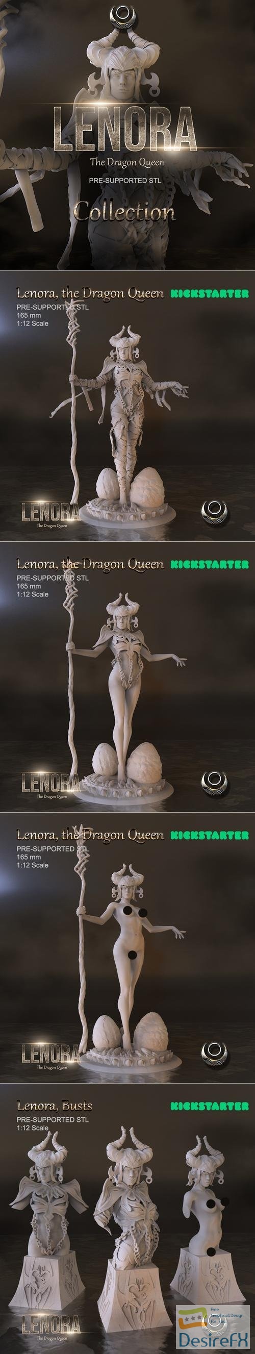 Lenora the Dragon Queen Collection – 3D Print