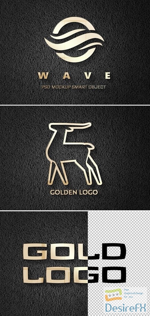 Logo Mockup with Embossed Gold Effect on Leather 427281728 PSDT