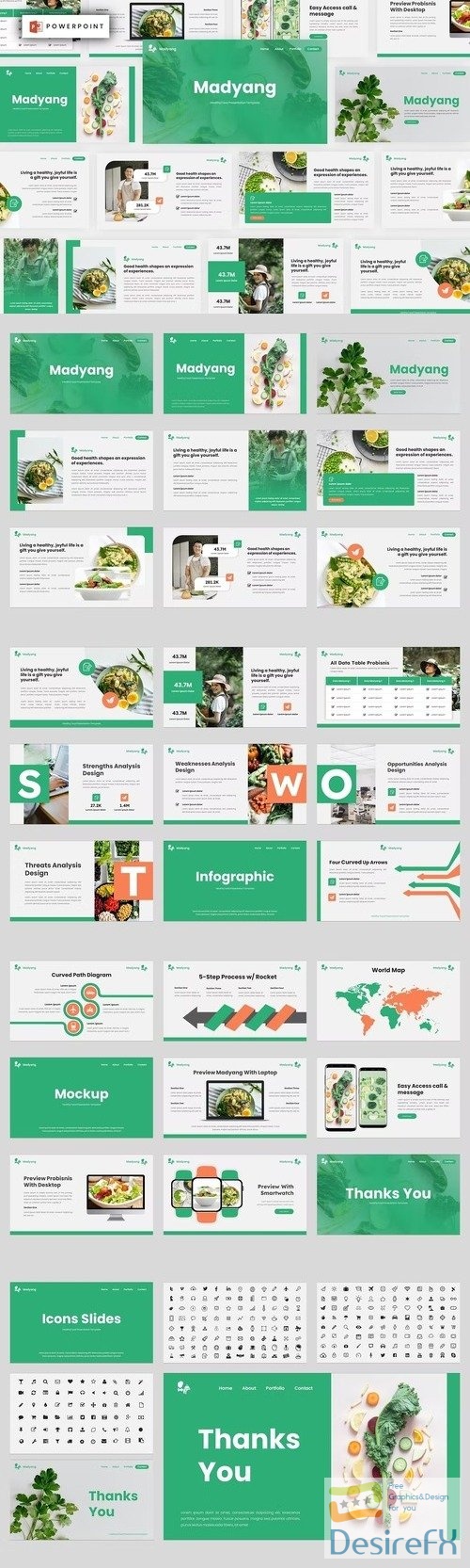 Madyang - Healthy Food Powerpoint, Keynote and Google Slides Template