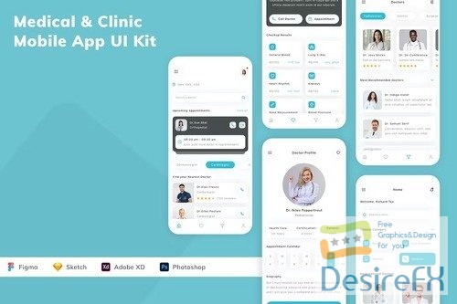 Medical & Clinic Mobile App UI Kit