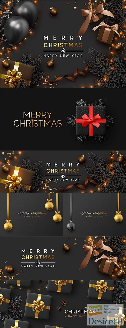 Merry christmas and happy new year background