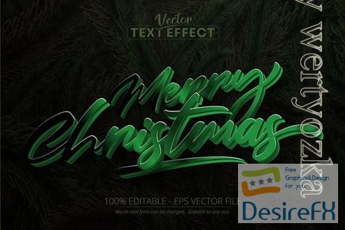 Merry Christmas - editable text effect, font style vol 18