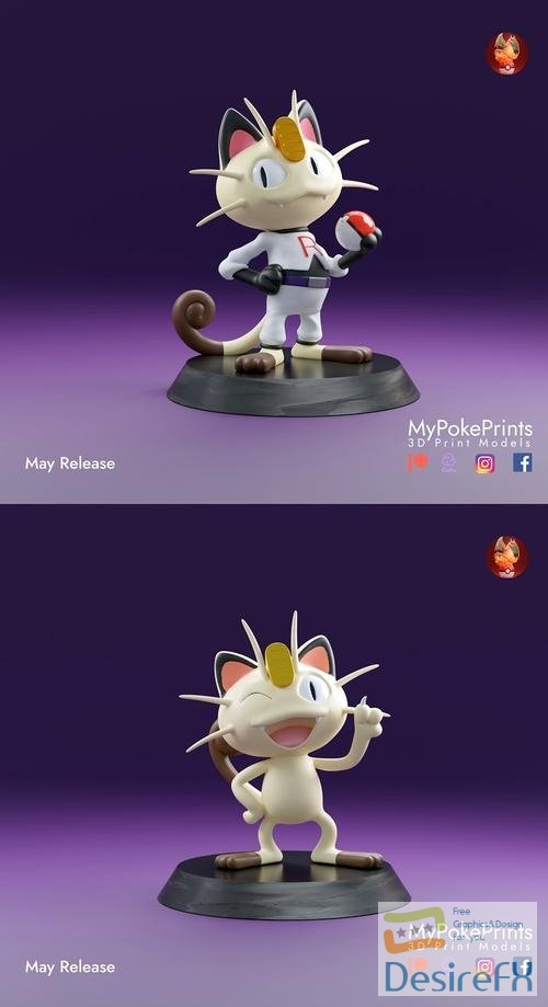 MyPokePrints - Meowth 1-2 – 3D Print