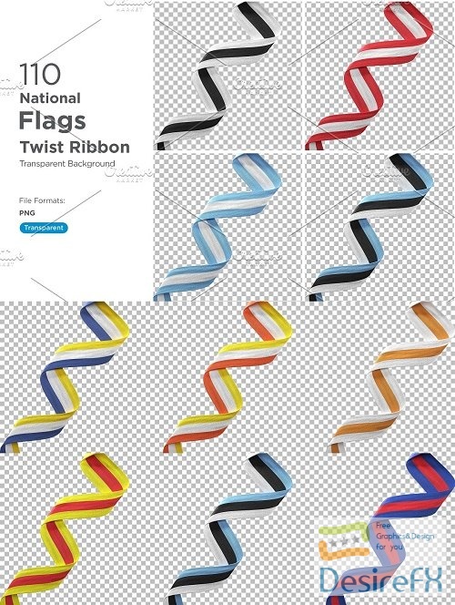 National Flags Twist Ribbon Set - 10986732