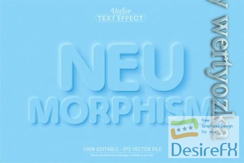 Neumorphism - Editable Text Effect, Font Style