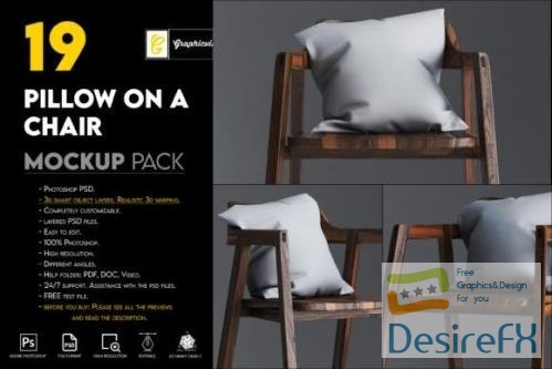 Pillow On A Chair Mockup - 7193903