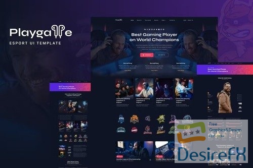Playgame - Esport Game UI Template