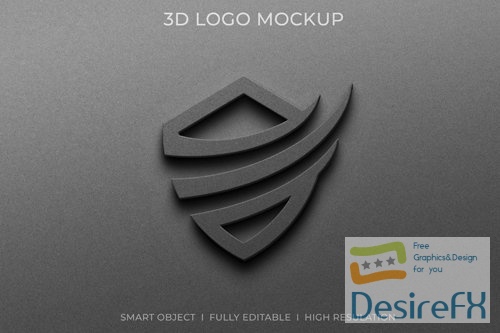 PSD 3d logo mockup
