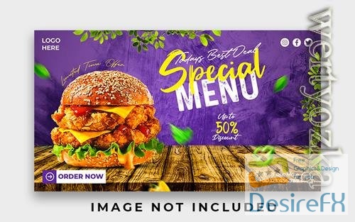 PSD special delicious burger web banner design template vol 4