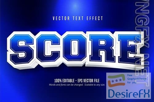 Score - editable text effect, sports font style