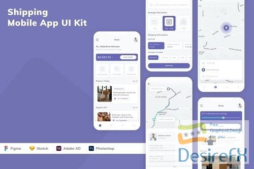 Shipping Mobile App UI Kit