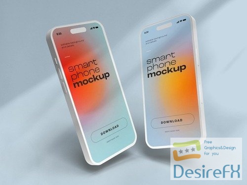 Smart Phone Mockup Design with Editable Background 535891762 PSDT