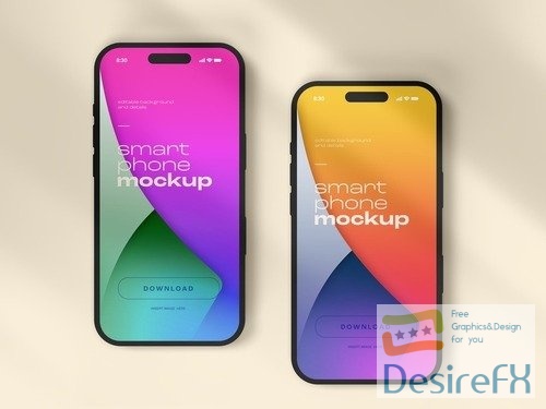 Smart Phone Mockup Design with Editable Background 535891763 PSDT