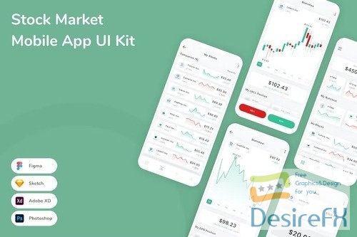 Stock Market Mobile App UI Kit