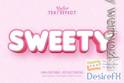 Sweety - editable text effect, font style