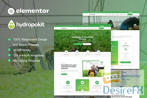 ThemeForest - Hydropokit - Hydroponic & Agriculture Elementor Template Kit/41895918