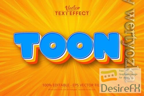Toon - editable text effect, font style