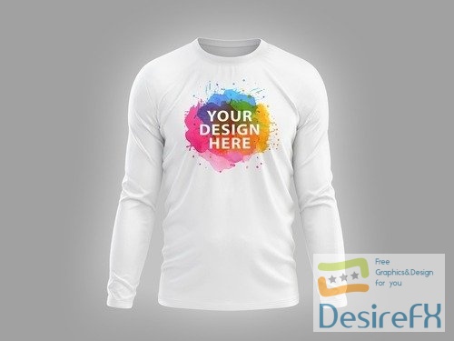 Tshirt Long Sleeve Front View 508117264 PSDT