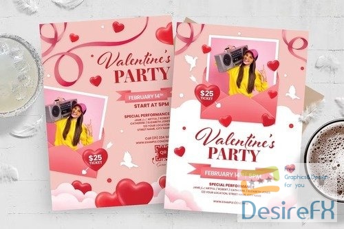 Valentine's day Flyer Template 53RVCFH