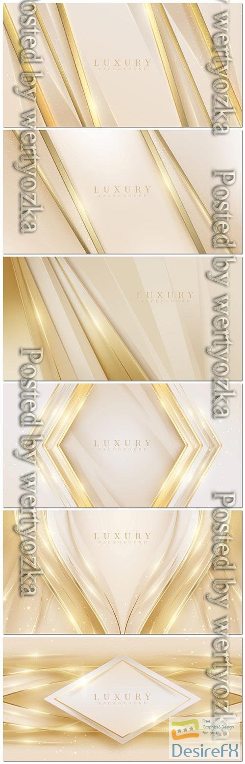 Vector luxury background with golden light effect and bokeh