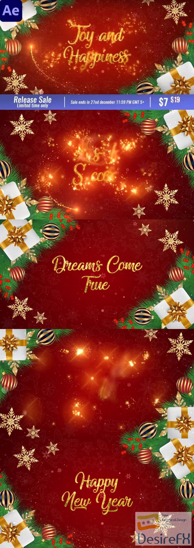 Videohive Christmas Wish Christmas Titles New Year Greetings Happy New Year 42464993
