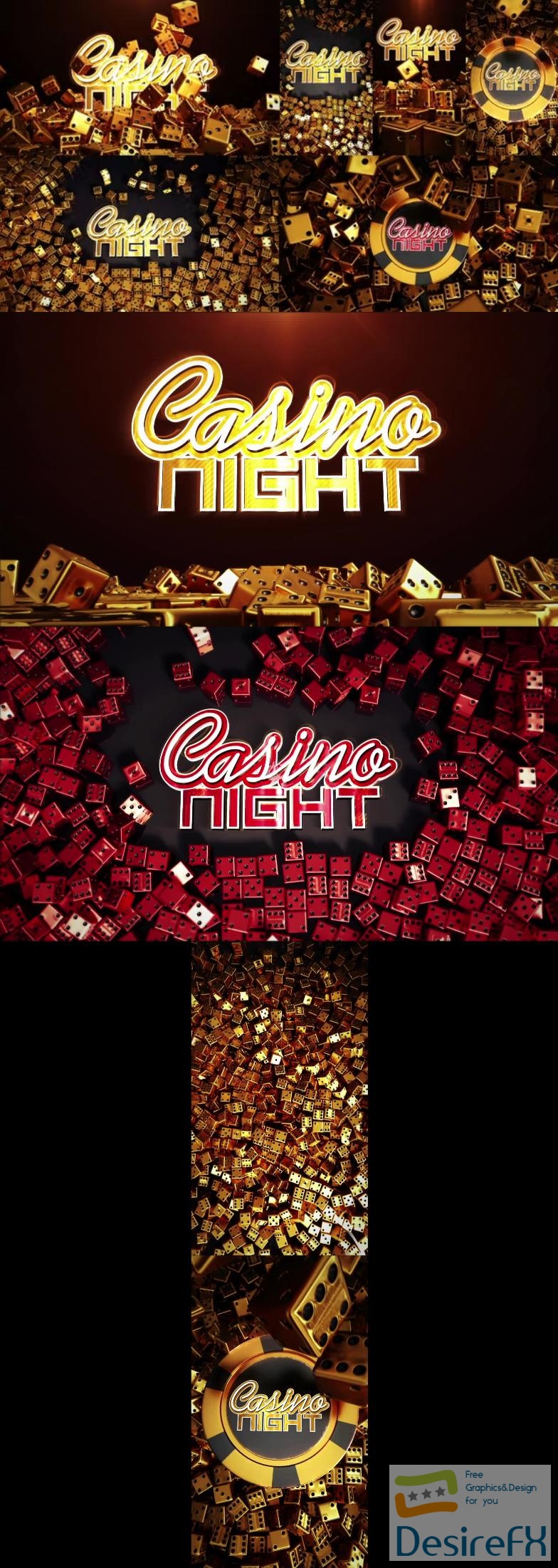 Videohive Gold Dices Casino Instagram Stories 42331548