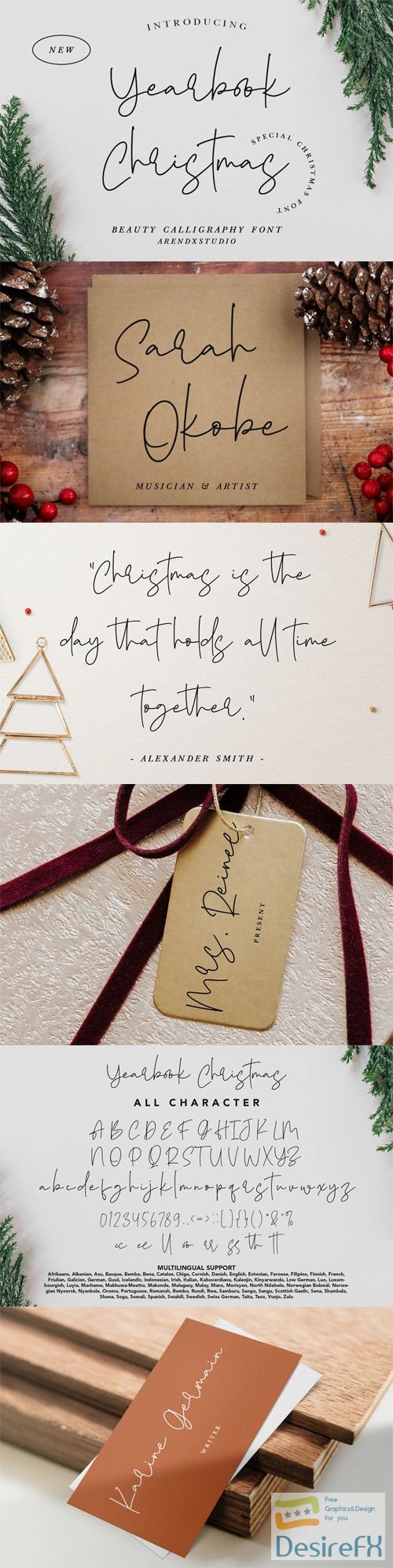 Yearbook Christmas - Beauty Calligraphy Font