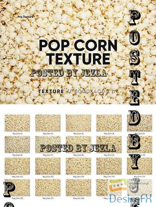 20 Pop Corn Texture - 12698727