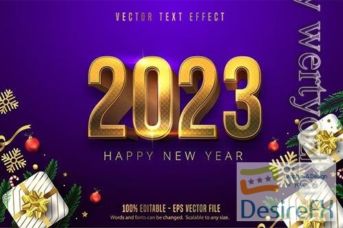 2023 New Year - Editable Text Effect, Font Style