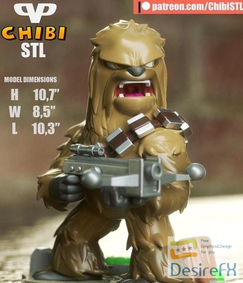 3DXM - Chewbacca Chibi – 3D Print