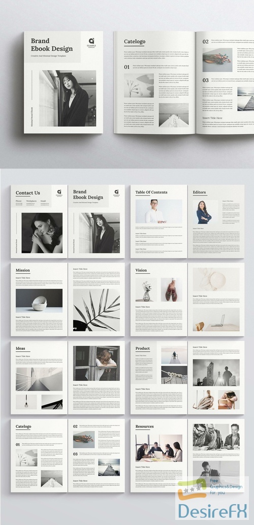 Adobestock - Brand ebook Magazine Layout 522113499