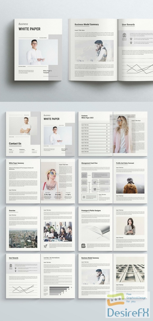 Adobestock - Minimal White Paper Layout 522113497