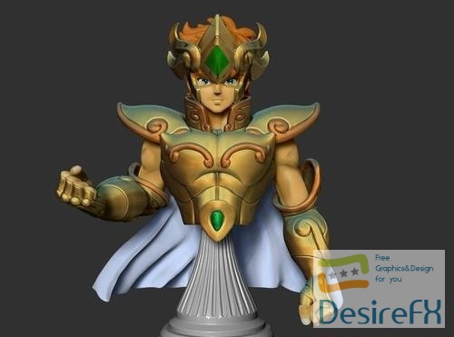 Aioria Lion Bust – 3D Print