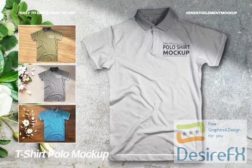 Apparel T-Shirt Polo Mockup PSD