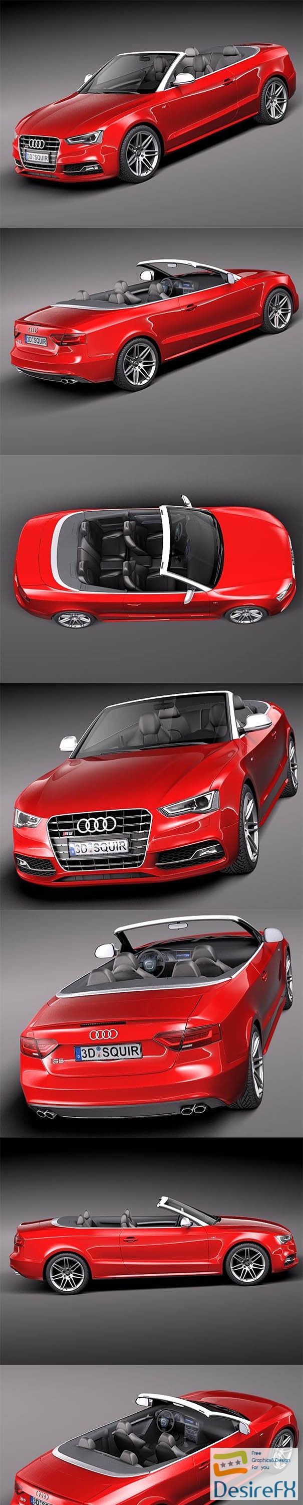 Audi S5 Convertible 2012 3D Model