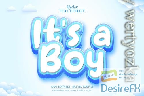 Baby shower - editable text effect, font style