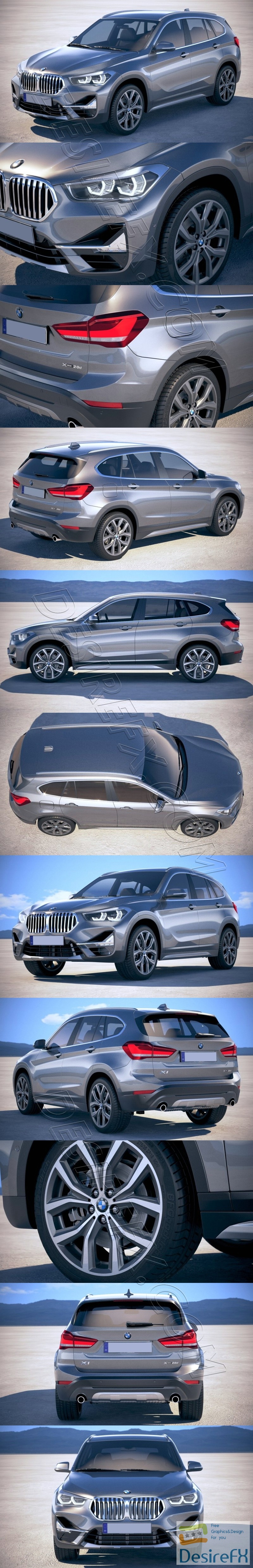 BMW X1 2020 3D Model