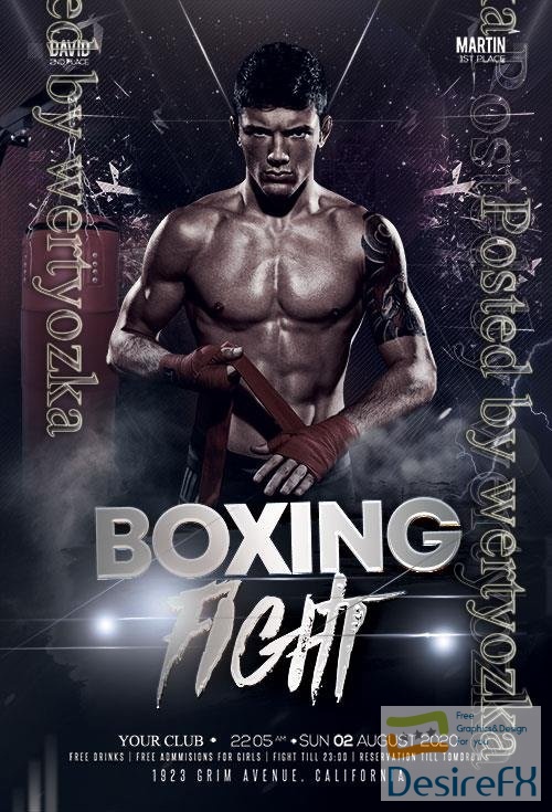Boxing Tournament Psd Flyer Design