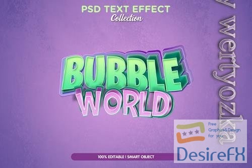 Bubble text psd effect