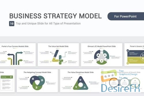 Business Strategy Model PowerPoint Template AXSKA4L