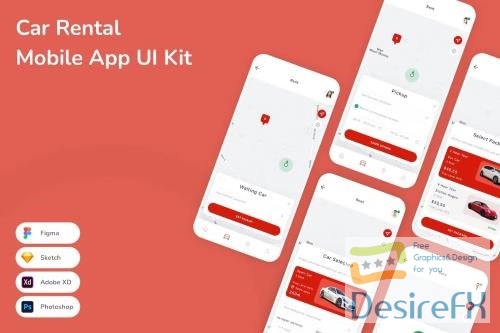 Car Rental Mobile App UI Kit 5YYAP4Y