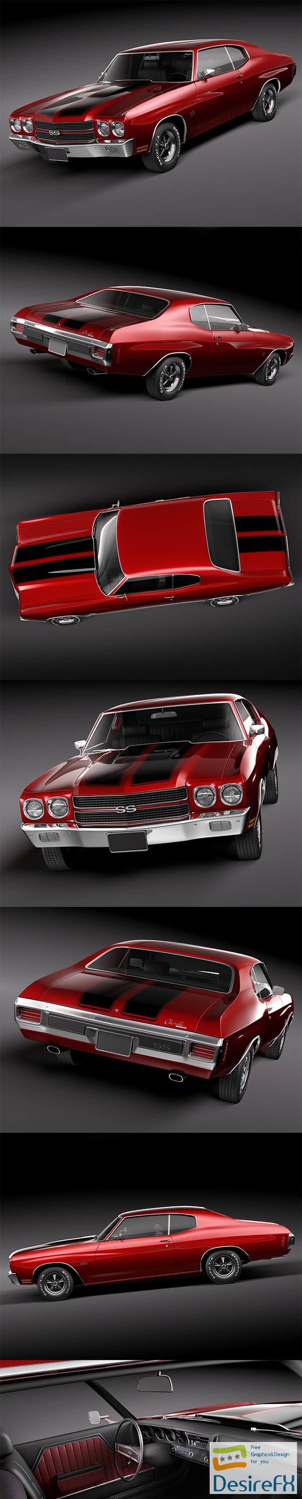 Chevrolet Chevelle SS 1970 3D Model