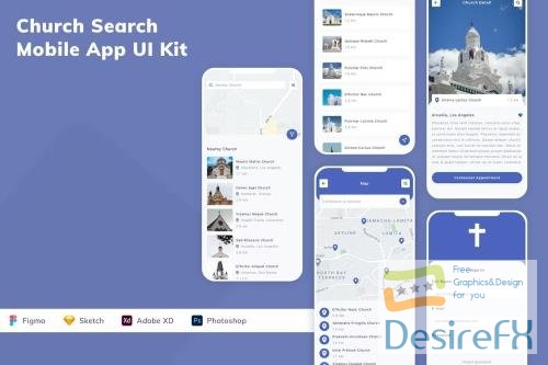 Church Search Mobile App UI Kit 5DJJU5V