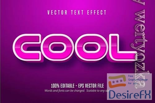Cool - Eps Editable Text Effect, Font Style