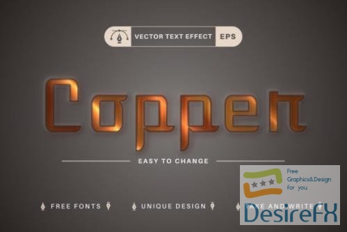 Copper - Editable Text Effect - 11023410