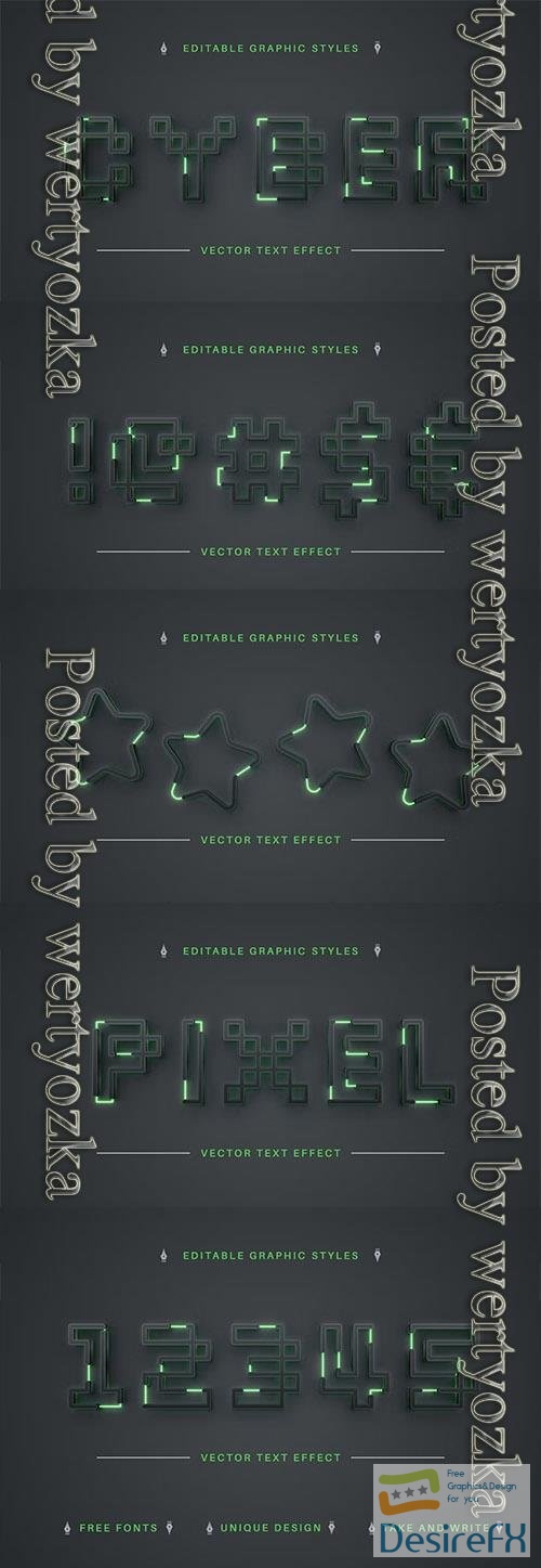 Cyber ??- editable text effect, font style