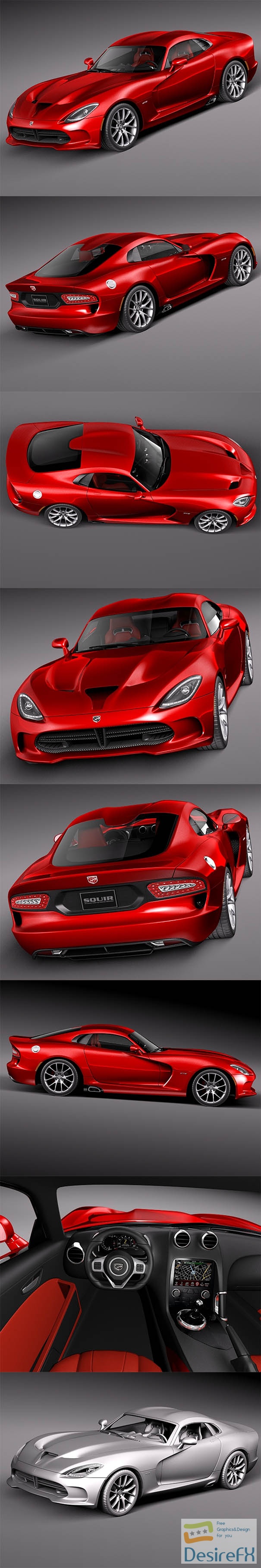 Dodge Viper GTS 2013 3D Model