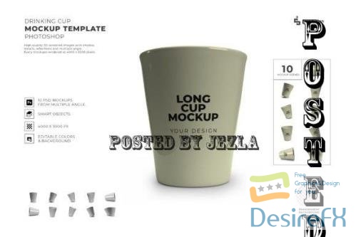 Drinking Cup Mockup Template Set - 2408407