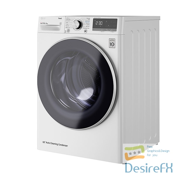 Dual Inverter Tumble Dryer 9 Kg A by LG 3D Model