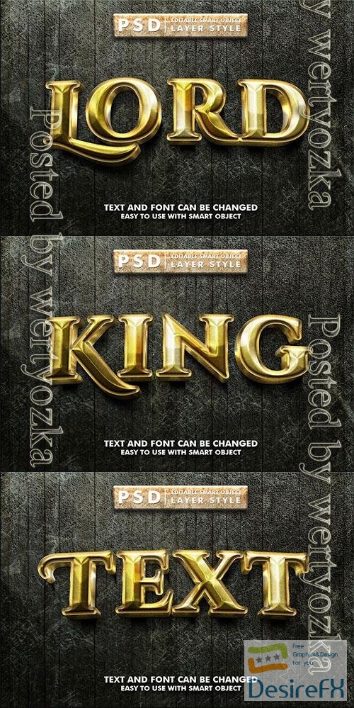 Editable Lord text effect in Psd format